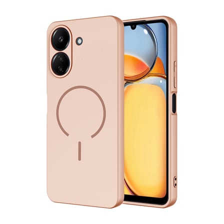 Redmi 13C Kılıf M-safe Şarj Özellikli NRTK Meta Kapak - Rose Pembe