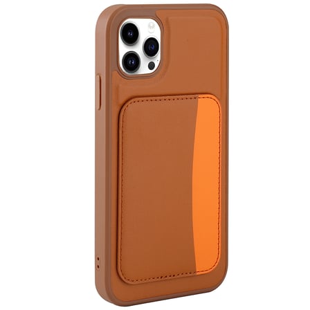 iPhone 11 Kılıf Kartlıklı NRTK X-Kart Silikon Kapak - Kahverengi