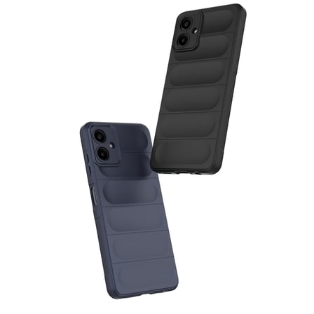 Galaxy A07 Kılıf Esnek TPU Oyuklu Arka Yüzey Tasarımlı NRTK Etnik Silikon Kapak - Siyah