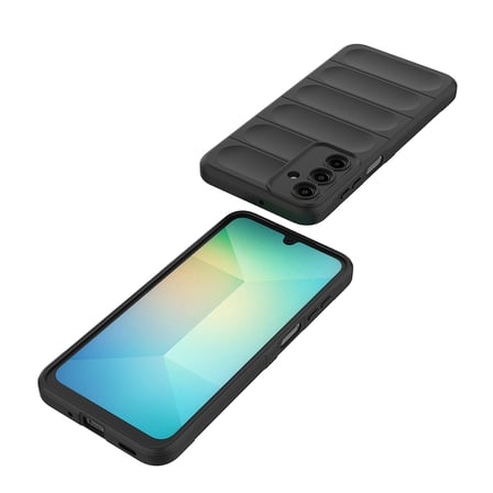 Galaxy A17 Kılıf Kamera Korumalı Esnek Silikon Parmak Şeritli Novatech