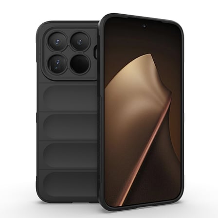 Mi 15T Pro Kılıf Esnek TPU Oyuklu Arka Yüzey Tasarımlı MKST Etnik Silikon Kapak - Siyah