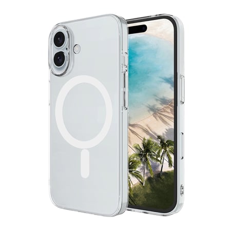 iPhone 17 Kamera Korumalı M-Safe Şarj Özellikli Şeffaf ALT London Silikon Kapak - Şeffaf