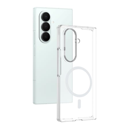Samsung Galaxy Z Fold 7 Uyumlu Kamera Korumalı MagSafe Şarj Özellikli Şeffaf Sararmaz London Sert Plastik Kapak