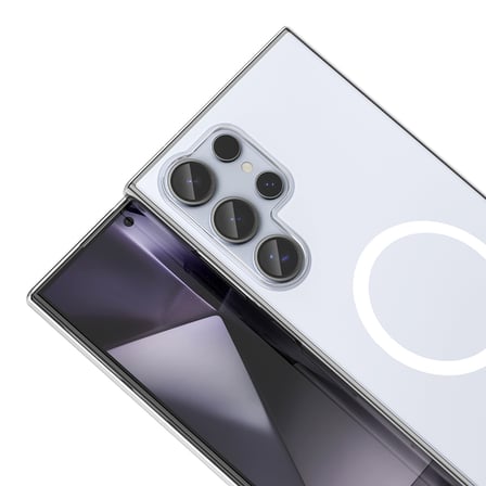 Galaxy S23 Ultra Kılıf Sararmaz Ultra İnce Sert Mika Magsafe Kamera Yükseltili Novatech