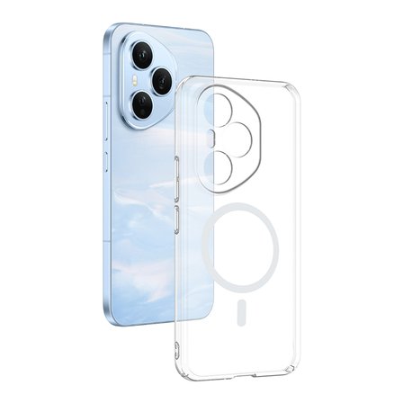 Honor 400 Pro Kamera Korumalı M-Safe Şarj Özellikli Şeffaf MKST London Silikon Kapak - Şeffaf