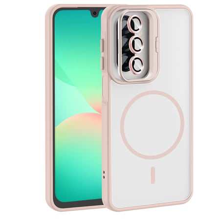 Galaxy A17 Kılıf Kamera Standlı MagSafe Destekli Şeffaf Arka Yüz Silikon FORUMSHOP
