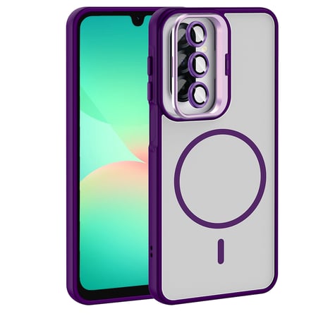 Galaxy A17 Kılıf Kamera Standlı MagSafe Destekli Şeffaf Arka Yüz Silikon Novatech