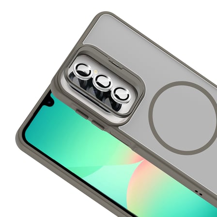 Galaxy A17 Kılıf Kamera Standlı MagSafe Destekli Şeffaf Arka Yüz Silikon Novatech