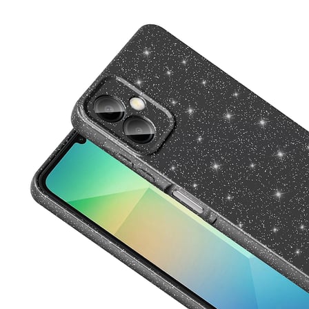 Samsung Galaxy A07 Kılıf Kamera Korumalı Simli Lüks Koton Kapak