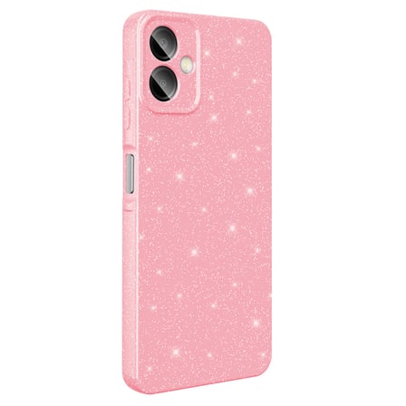 Galaxy A07 Kılıf Kamera Korumalı Simli Lüks NRTK Koton Kapak - Lila