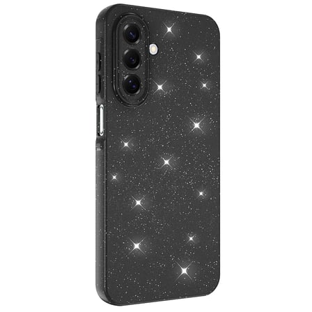 Galaxy A17 Kılıf Kamera Korumalı Simli Lüks ALT Koton Kapak - Siyah