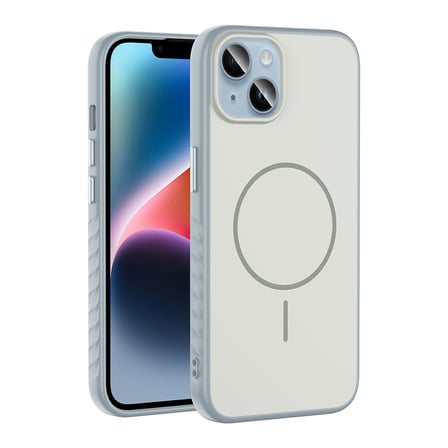 iPhone 13 Kılıf M-safe Şarj Özellikli NRTK Tea Kapak - Gümüş