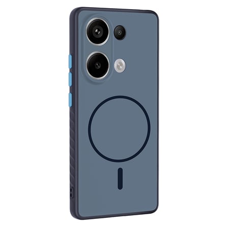 Redmi Note 13 Pro 4G Kılıf M-safe Şarj Özellikli MKST Tea Kapak - Lacivert