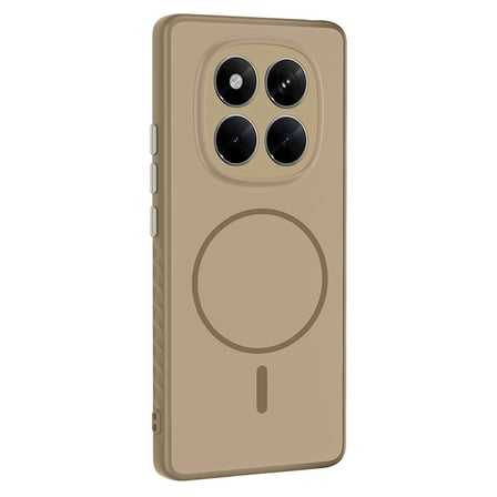 Redmi Note 14 Pro 4G Kılıf M-safe Şarj Özellikli MKST Tea Kapak - Gold