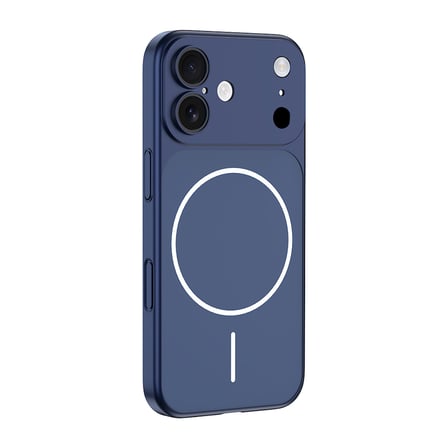 iPhone 16 Kılıf NRTK M-Safe Şarj Özellikli Kamera Korumalı Spark Kapak - Mavi