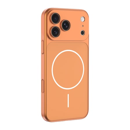 iPhone 16 Pro Max Kılıf NRTK M-Safe Şarj Özellikli Kamera Korumalı Spark Kapak - Turuncu