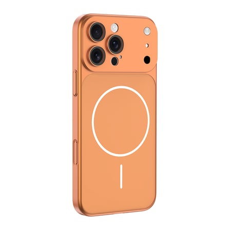 iPhone 15 Pro Kılıf NRTK M-Safe Şarj Özellikli Kamera Korumalı Spark Kapak - Turuncu