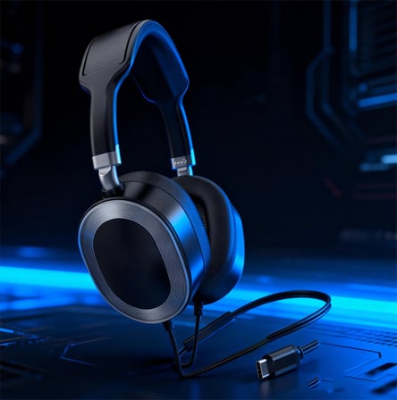 Maks Technology LS-861 Tak Çalıştır Type-C Ayarlanabilir Kafa Bandlı Premium Kulak Üstü Kulaklık Maks