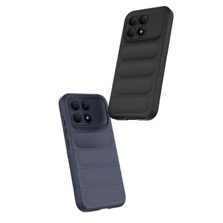 Poco F8 Pro Kılıf Esnek TPU Oyuklu Arka Yüzey Tasarımlı NRTK Etnik Silikon Kapak - Siyah