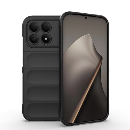Poco F8 Pro Kılıf Esnek TPU Oyuklu Arka Yüzey Tasarımlı NRTK Etnik Silikon Kapak - Lacivert