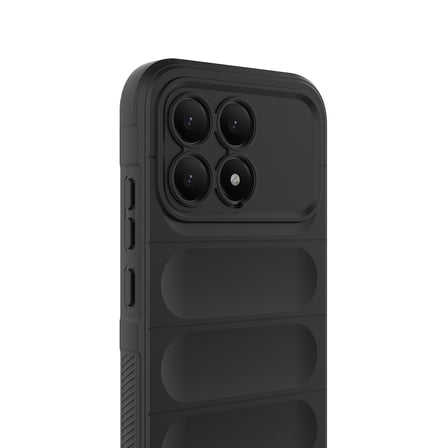 Poco F8 Pro Kılıf Esnek TPU Oyuklu Arka Yüzey Tasarımlı NRTK Etnik Silikon Kapak - Lacivert