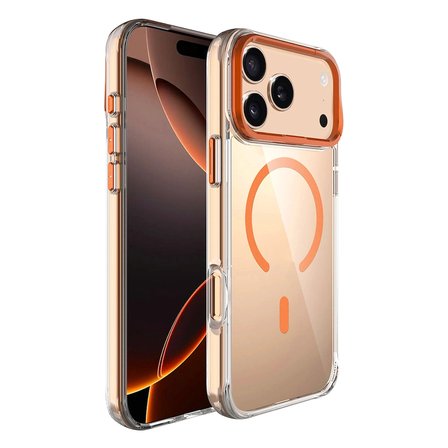 Apple Uyumlu iPhone 17 Pro Kılıf M-safe Şarj Özellikli Airbagli Kamera Standlı Zore Azor Kapak