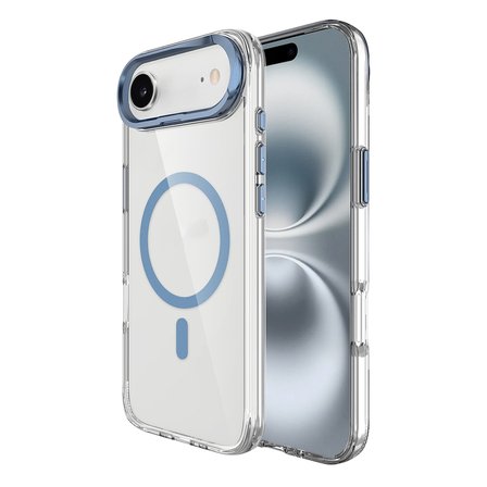 iPhone 17 Air Kılıf M-safe Şarj Özellikli Airbagli Kamera Standlı MKST Azor Kapak - Koyu Gri