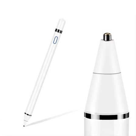 Lexroo Pencil 20 Stylus LED Işık Göstergeli Universal Dokunmatik Tablet Kalemi - Beyaz