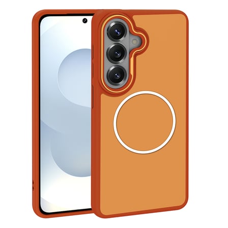 Galaxy S26 Plus Kılıf M-Safe Şarj Özellikli Metal Kamera Çerçeveli MKST Sanremo Silikon Kapak - Gri
