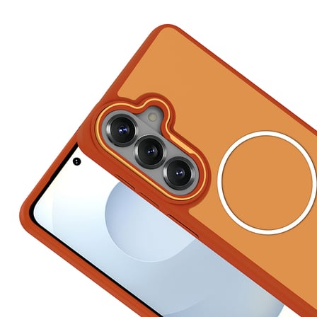 Galaxy S26 Plus Kılıf M-Safe Şarj Özellikli Metal Kamera Çerçeveli MKST Sanremo Silikon Kapak - Gri