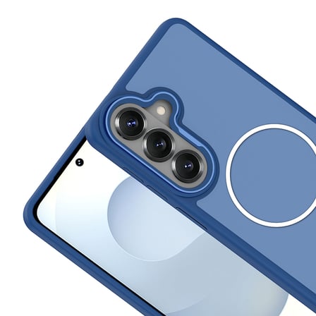 Galaxy S26 Plus Kılıf M-Safe Şarj Özellikli Metal Kamera Çerçeveli MKST Sanremo Silikon Kapak - Gri
