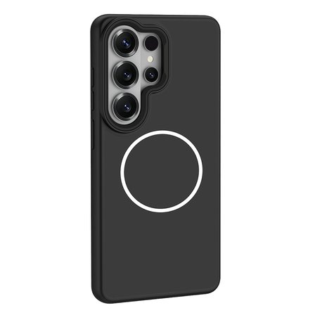 Galaxy S26 Ultra Kılıf M-Safe Şarj Özellikli Metal Kamera Çerçeveli MKST Sanremo Silikon Kapak - Turuncu