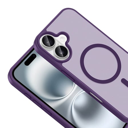 iPhone 16 Kılıf M-safe Şarj Özellikli MKST Babet Kapak - Turuncu