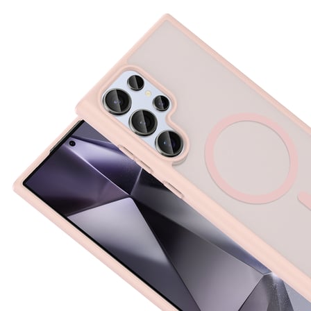 Galaxy S24 Ultra Kılıf M-safe Şarj Özellikli MKST Babet Kapak - Siyah