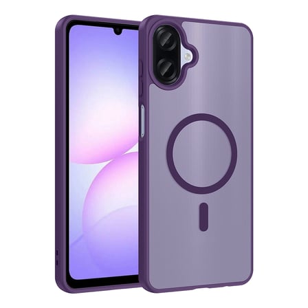 Galaxy A07 Kılıf M-safe Şarj Özellikli MKST Babet Kapak - Derin Mor