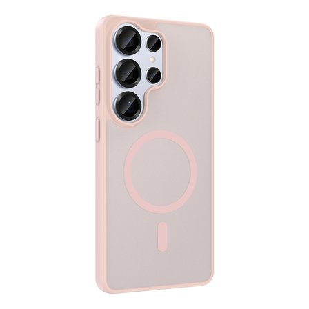Galaxy S26 Ultra Kılıf M-safe Şarj Özellikli MKST Babet Kapak - Pembe
