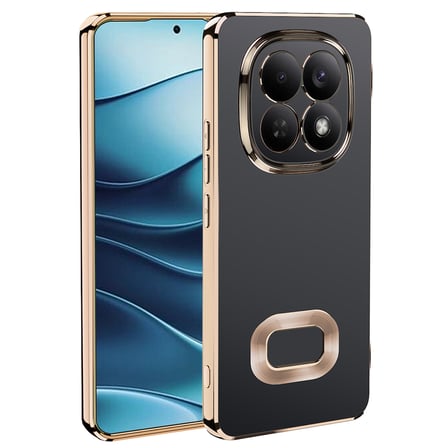 Redmi Note 15 5G Kılıf Kamera Korumalı Logo Gösteren MKST Omega Kapak - Gold