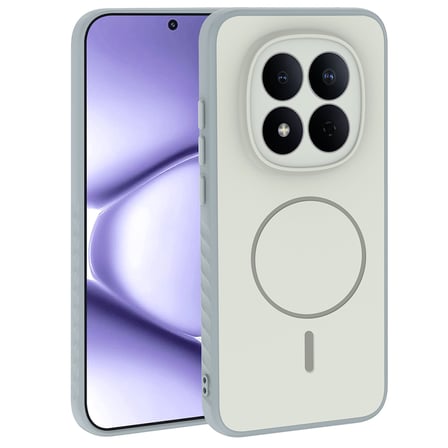 Redmi Note 15 Pro 4G Kılıf M-safe Şarj Özellikli MKST Tea Kapak - Gümüş