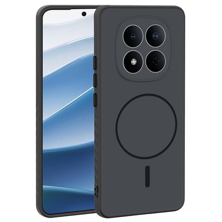 Redmi Note 15 4G Kılıf M-safe Şarj Özellikli MKST Tea Kapak - Siyah