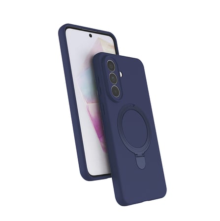 Galaxy A37 Kılıf M-safe Şarj Özellikli Standlı MKST Samara Kapak - Lacivert