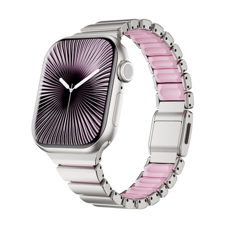 Watch 40mm MKST KRD-149 Premium Metal / Silikon Kordon - Gümüş-Turuncu