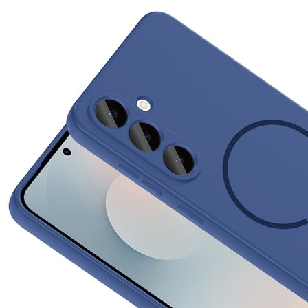Galaxy S26 Plus Kılıf M-safe Şarj Özellikli MKST Meta Kapak - Lacivert