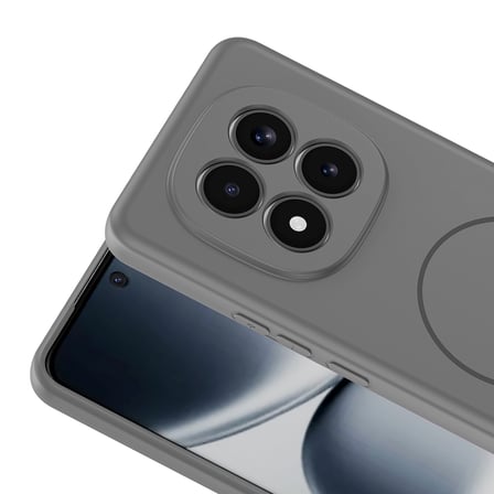 Redmi Note 15 Pro Kılıf M-safe Şarj Özellikli MKST Meta Kapak - Titanyum-Gri