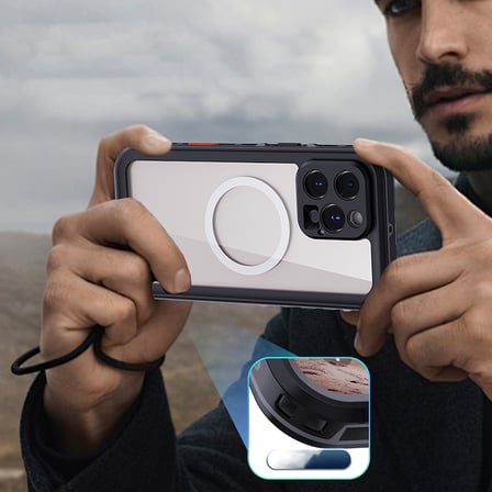 iPhone 16 Pro Max Kılıf 1-1 Su Geçirmez Kılıf - Siyah