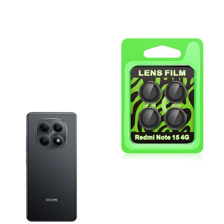 Redmi Note 15 4G MKST CL-07 Kamera Lens Koruyucu - Siyah