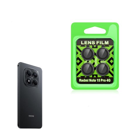 Redmi Note 15 Pro 4G MKST CL-07 Kamera Lens Koruyucu - Siyah