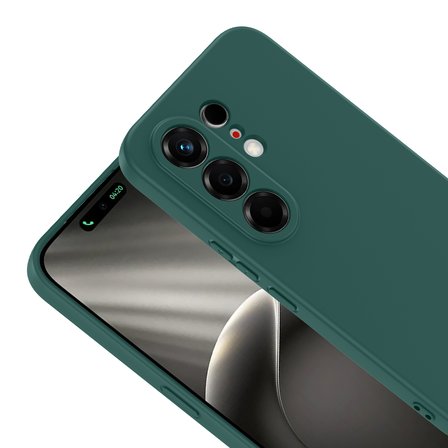 Tecno Camon 50 Kılıf MKST Mara Lansman Kapak - Koyu Yeşil