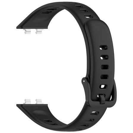 Huawei Band 11 / 11 Pro Uyumlu MKST Premium Silikon Klasik Kordon - Siyah