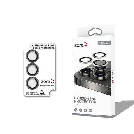Galaxy S26 Plus MKST CL-12 Premium Safir Parmak İzi Bırakmayan Anti-Reflective Kamera Lens Koruyucu - Gri