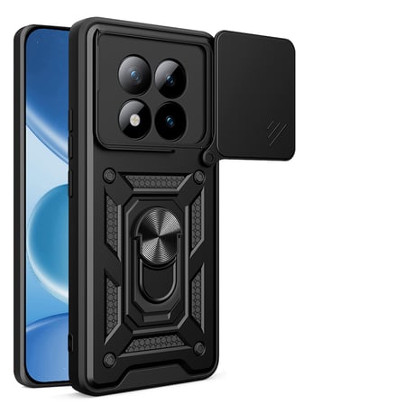 Xiaomi Redmi Note 15 Pro Plus Kılıf Sürgülü Kamera Koruyucu Manyetik Standlı Tank Koruma Novatech